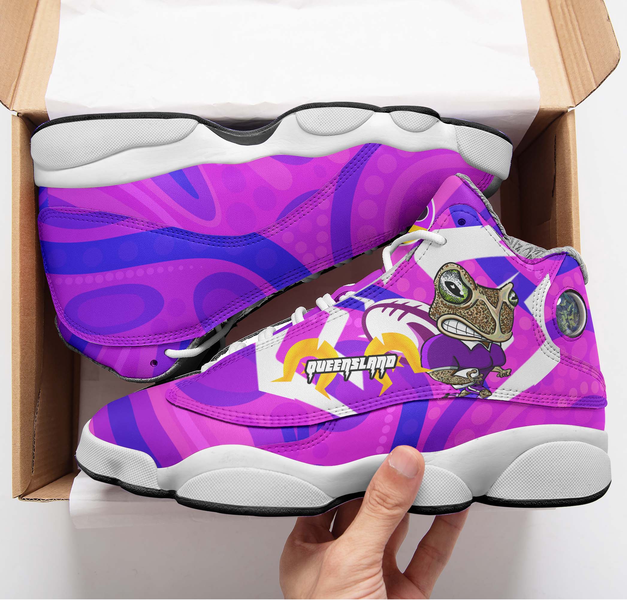 queensland-rugby-league-high-top-basketball-shoes-j13-queensland-naidoc-week-and-aboriginal-flag-state-of-origin-sneakers