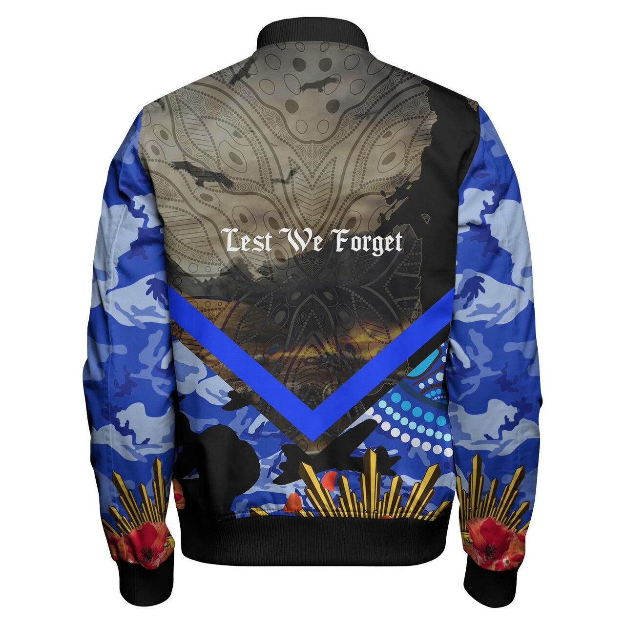bulldogs-rugby-anzac-aboriginal-bomber-jacket-poppy-flower-remembrance-day-bomber-jacket