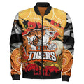 tigers-rugby-anzac-aboriginal-bomber-jacket-custom-tigers-rugby-with-remembrance-day-poppy-flower-bomber-jacket