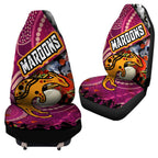 maroons-rugby-anzac-aboriginal-car-seat-cover-maroons-aboriginal-pattern-with-anzac-day-poppy-flower-car-seat-cover