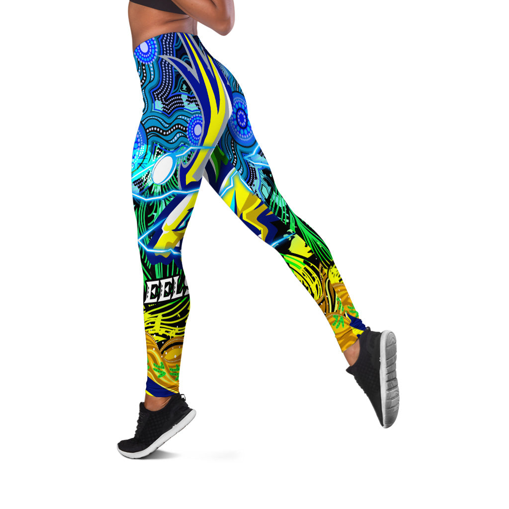 eels-rugby-leggings-aboriginal-electric-eels-dot-painting-style