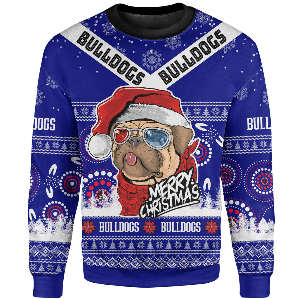 bulldogs-rugby-christmas-sweatshirt-custom-bulldogs-ugly-christmas-and-aboriginal-patterns-sweatshirt