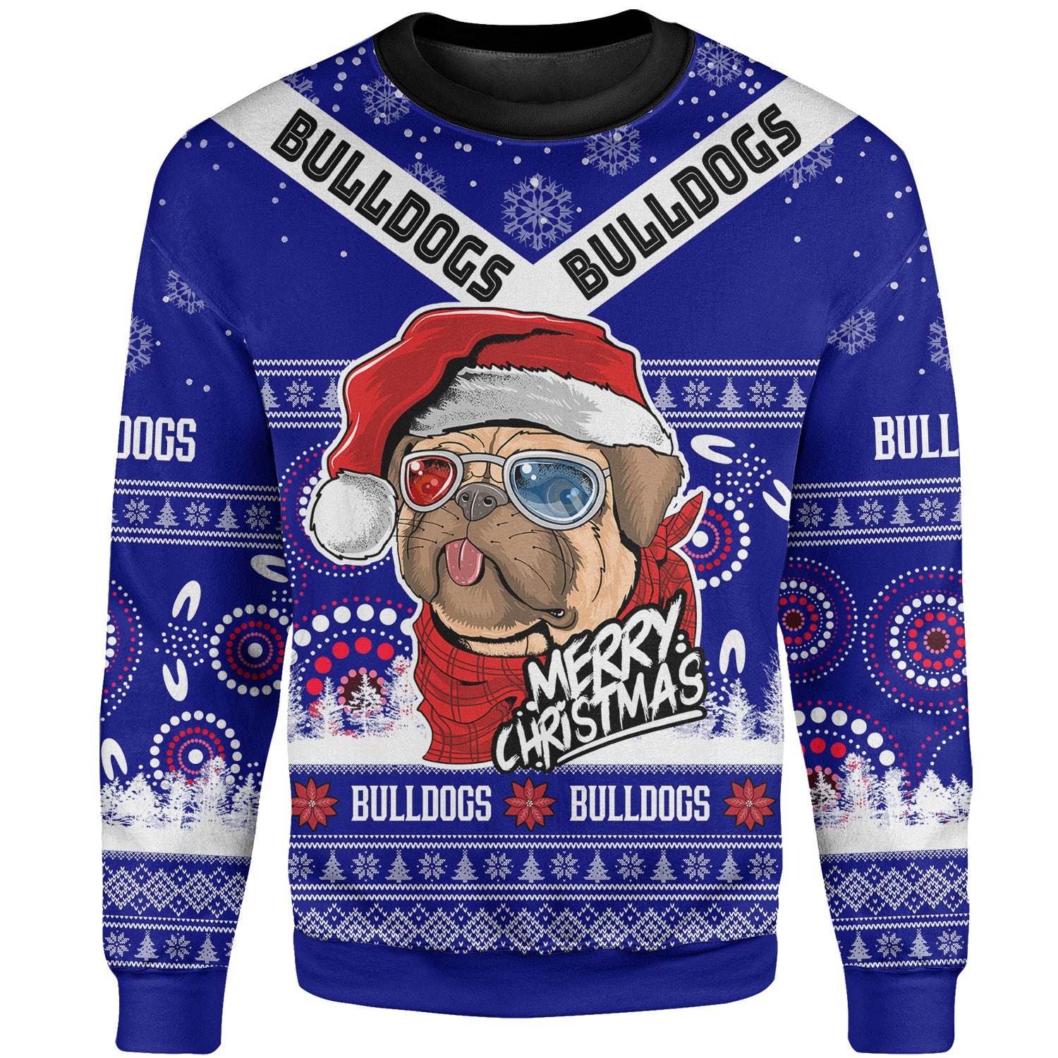 bulldogs-rugby-christmas-sweatshirt-custom-bulldogs-ugly-christmas-and-aboriginal-patterns-sweatshirt