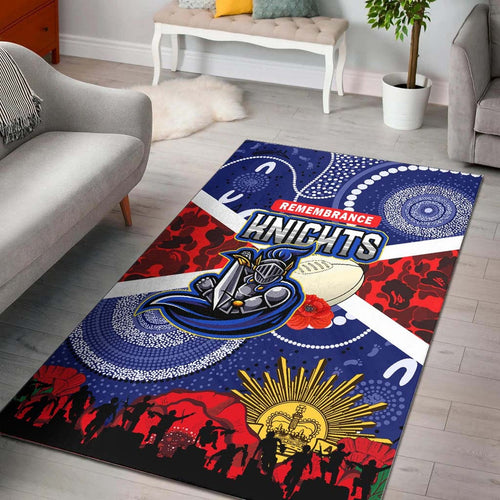 knights-rugby-anzac-aboriginal-area-rug-newcastle-knights-with-anzac-day-poppy-flower-area-rug