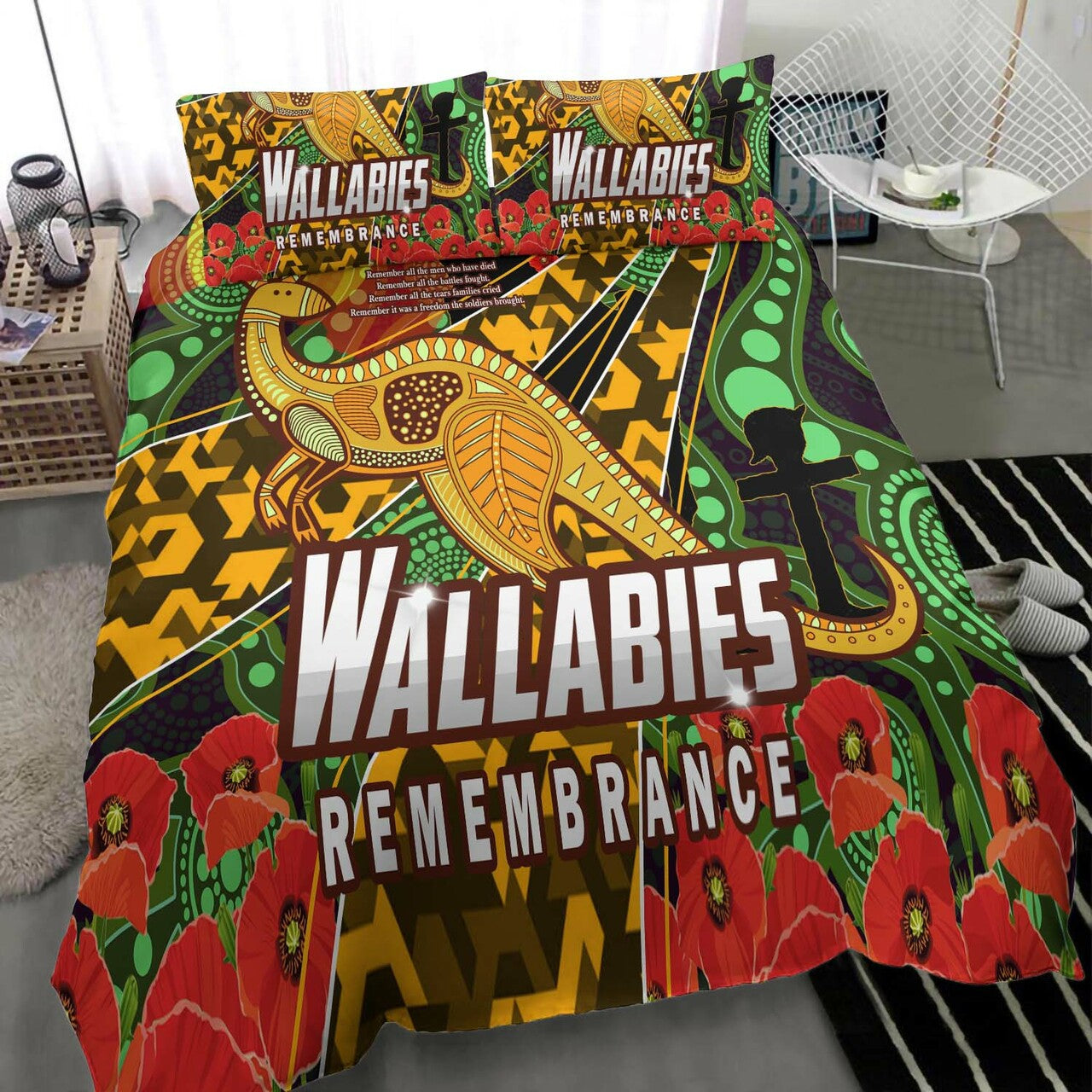 wallabies-rugby-bedding-set-anzac-day-aboriginal-wallabies-kangaroo-bedding-set