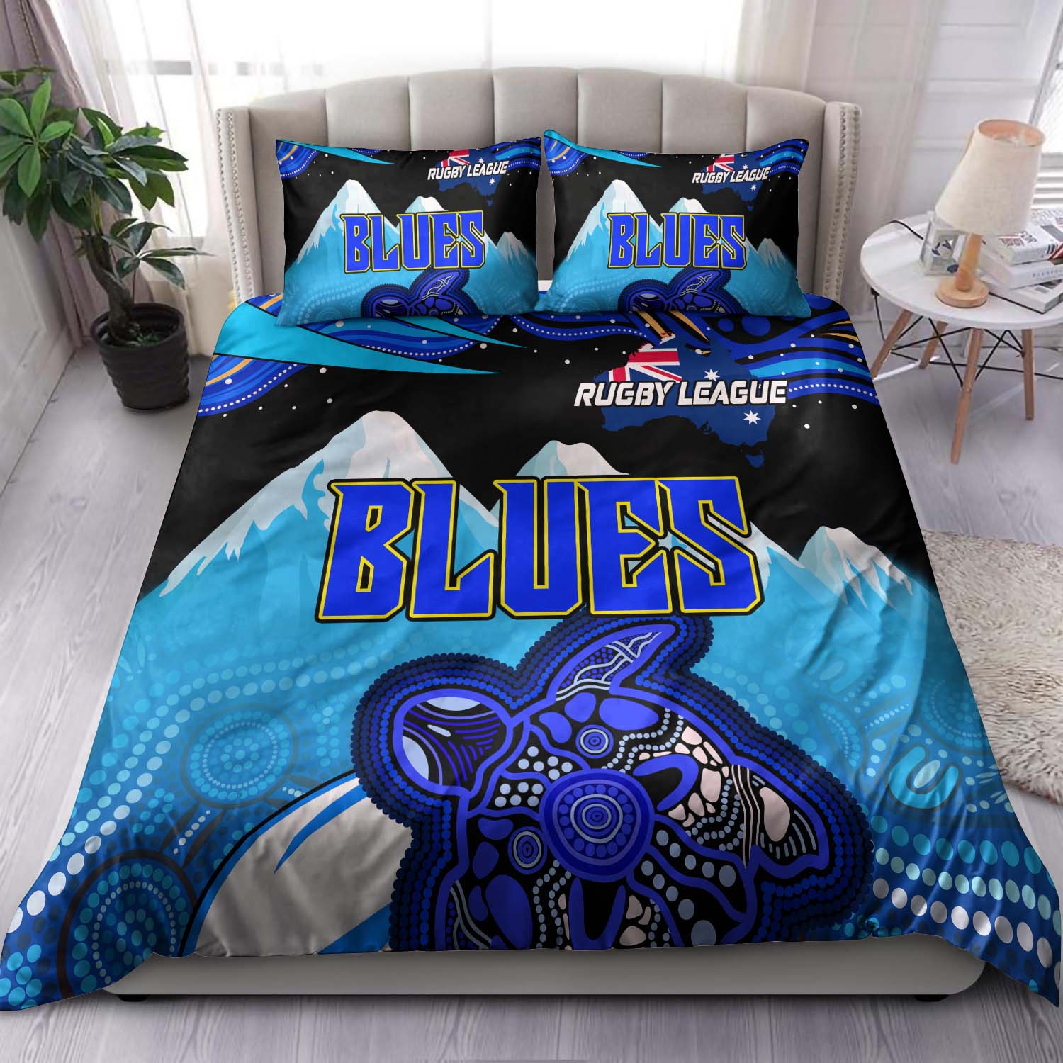 blues-rugby-bedding-set-blues-rugby-league-turtle-and-mountain-aboriginal-culture-bedding-set