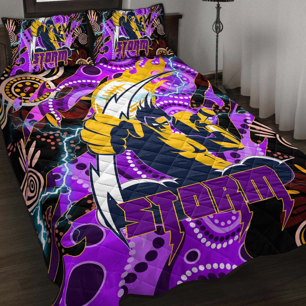 storm-rugby-quilt-bed-set-storm-rugby-team-with-aboriginal-dot-painting-and-indigenous-pattern-quilt-bed-set