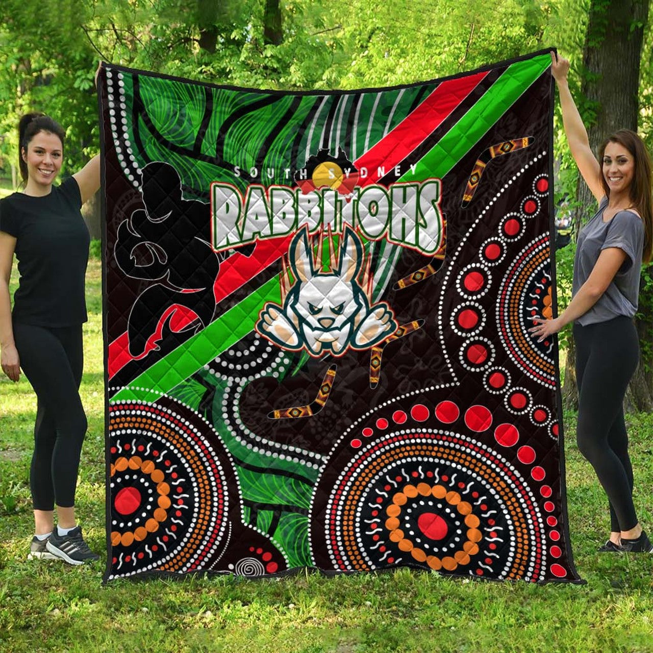 rabbitohs-rugby-anzac-aboriginal-quilt-rabbitohs-remembrance-day-with-poppy-flower-quilt