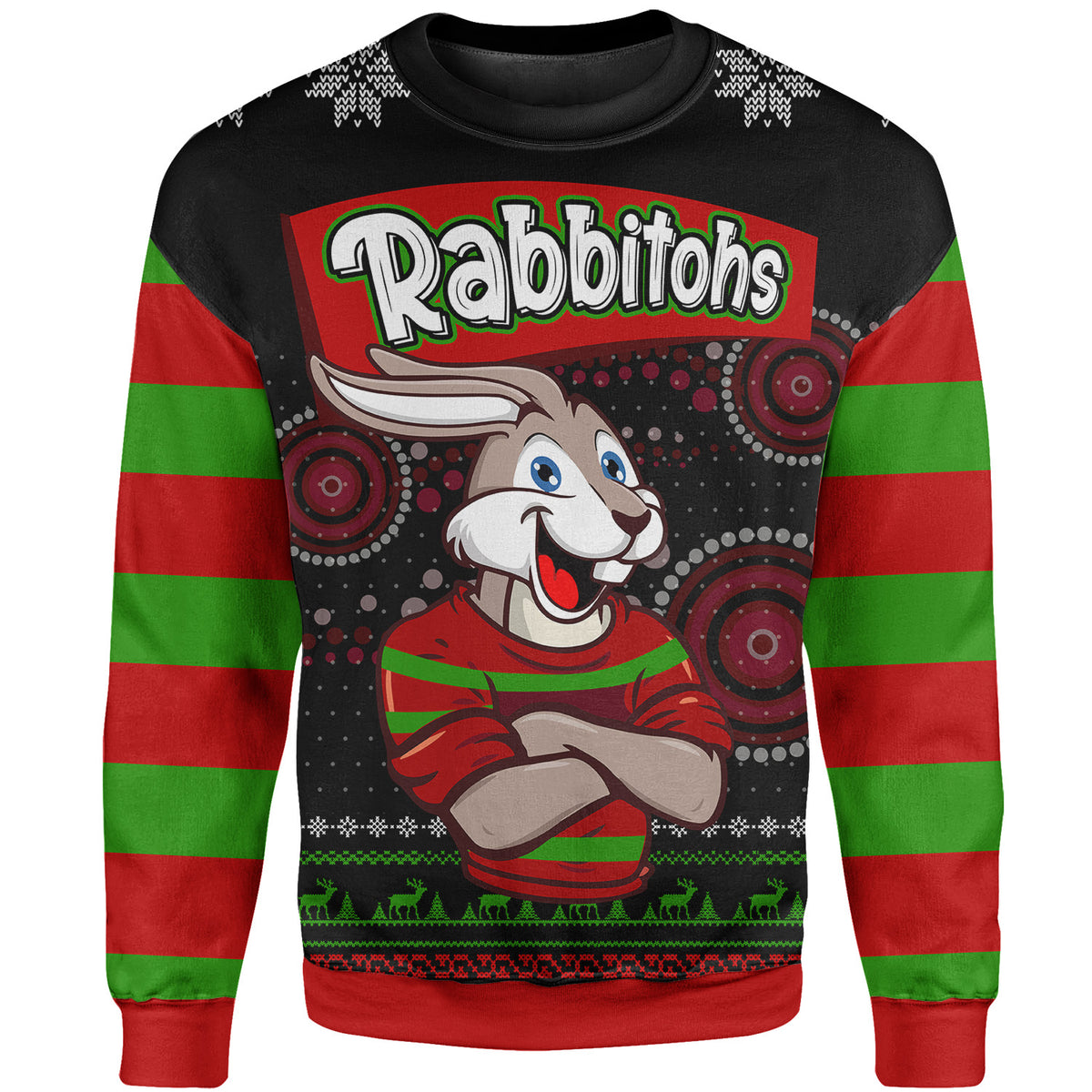 rabbitohs-rugby-christmas-sweatshirt-custom-rabbitohs-ugly-christmas-knitted-sweatshirt