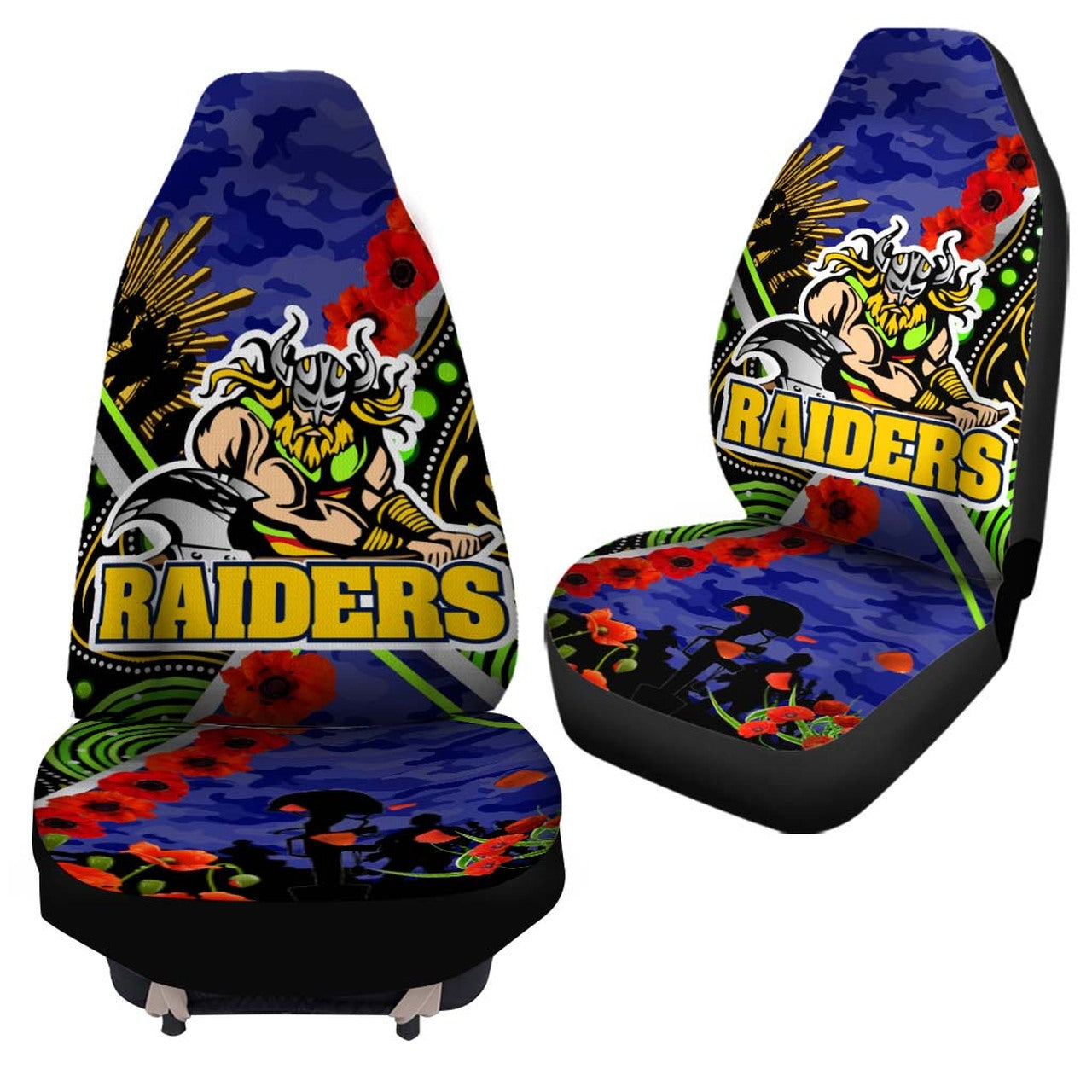 raiders-rugby-anzac-aboriginal-car-seat-cover-canberra-raiders-with-anzac-day-poppy-flower-car-seat-cover