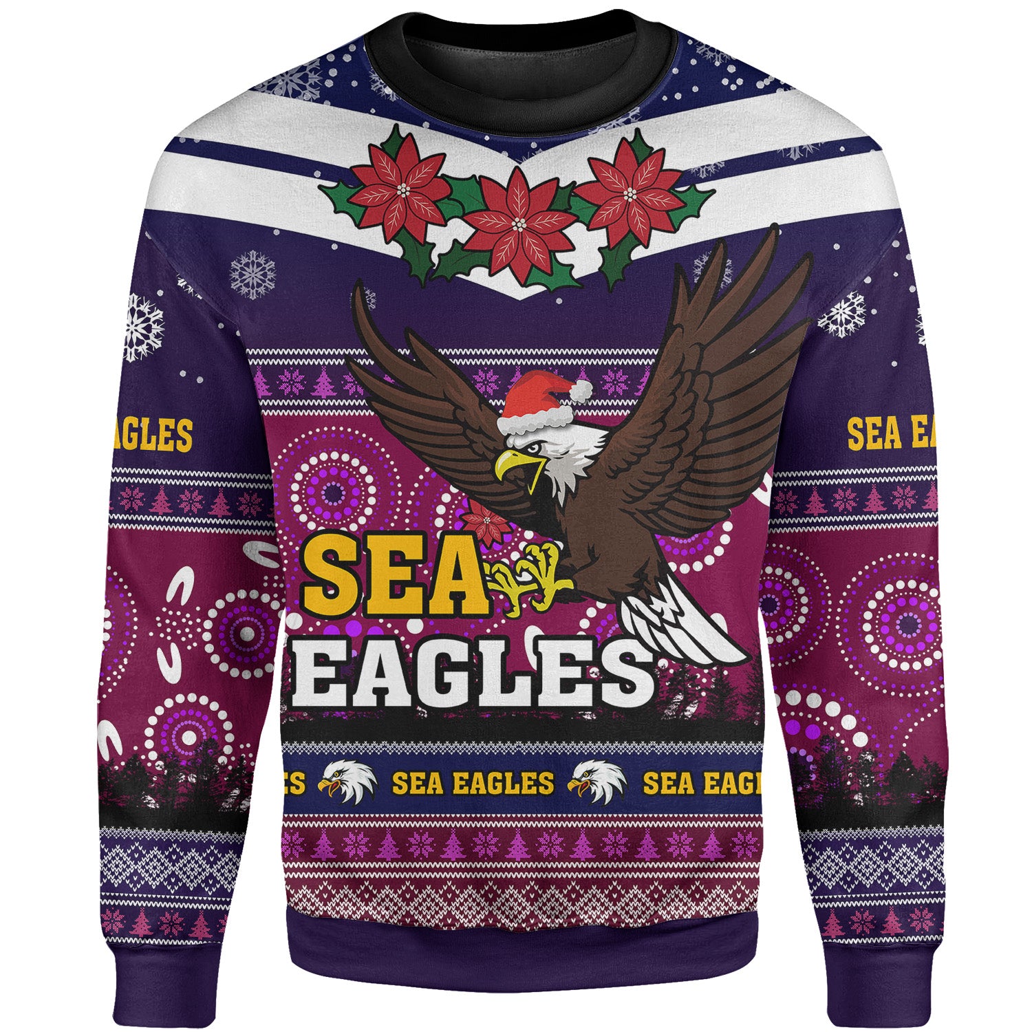 sea-eagles-rugby-christmas-sweatshirt-custom-sea-eagles-ugly-christmas-and-aboriginal-patterns-sweatshirt