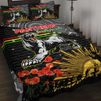 panthers-rugby-anzac-aboriginal-quilt-bed-set-penrith-panthers-with-poppy-flower-art-quilt-bed-set