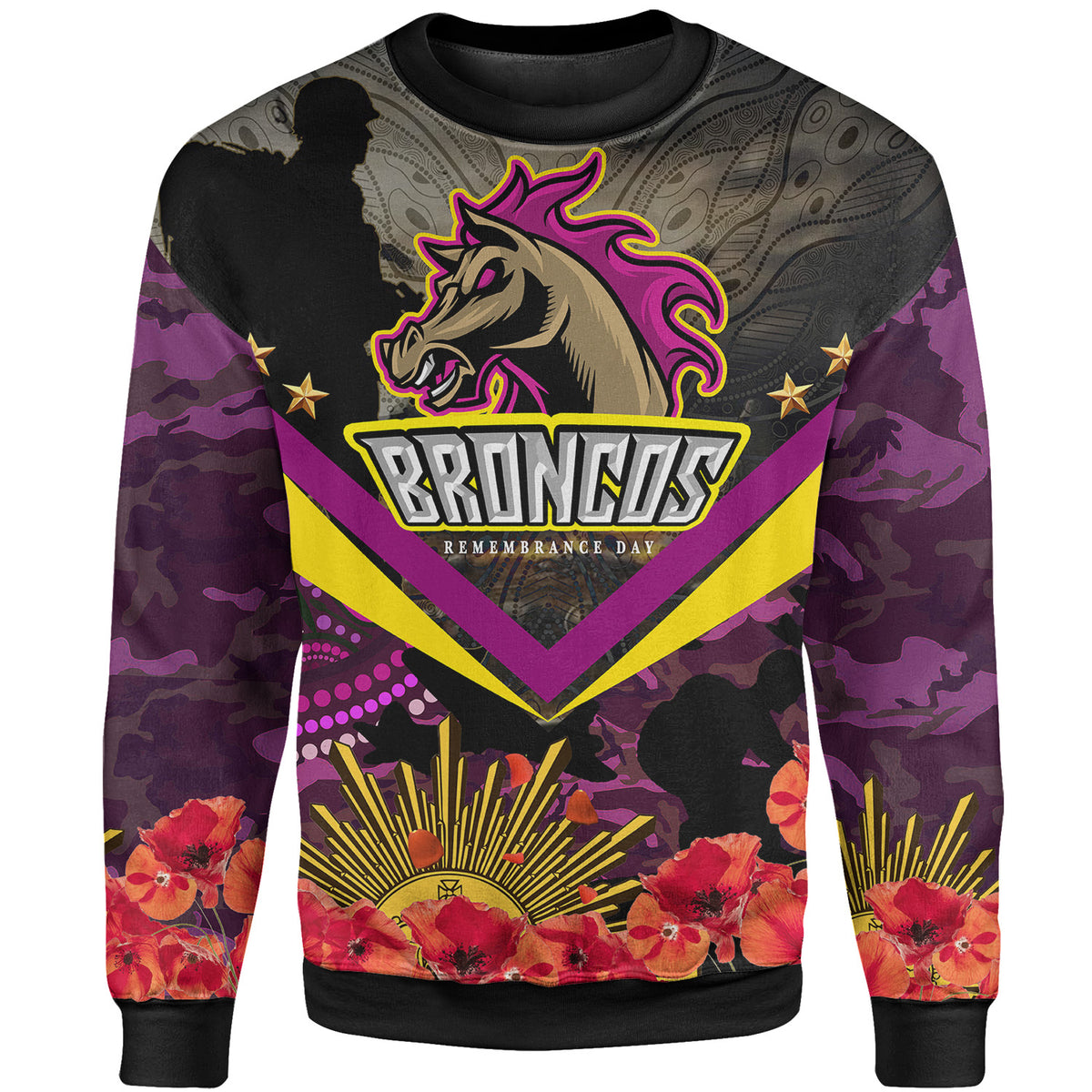 broncos-rugby-sweatshirt-custom-broncos-aboriginal-pattern-remembrance-day-sweatshirt
