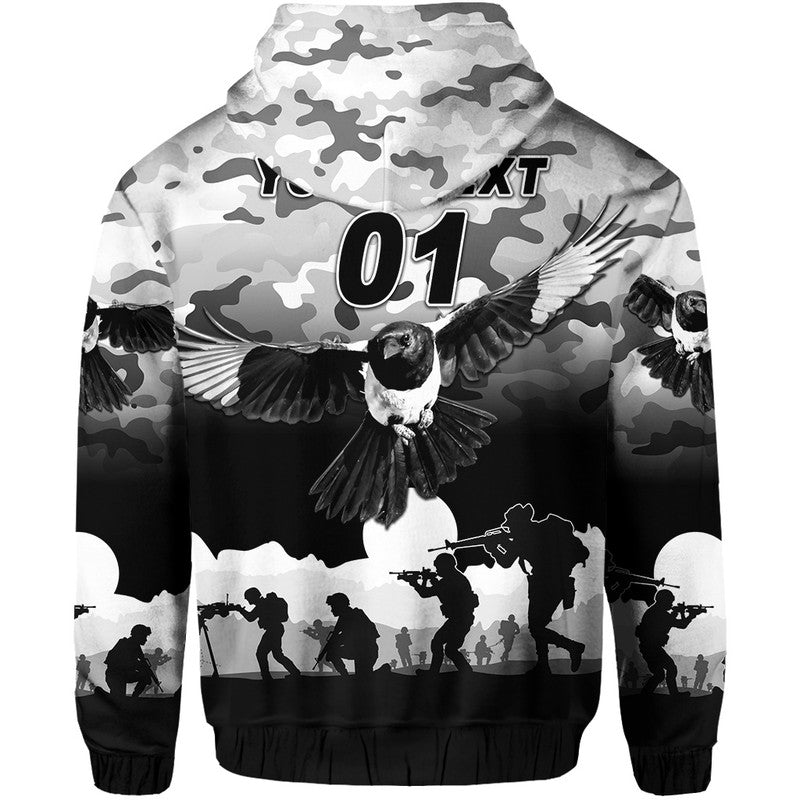 (Custom Personalised) Collingwood Magpies ANZAC Zip Up And Pullover Hoodie Simple Style LT8