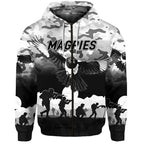 (Custom Personalised) Collingwood Magpies ANZAC Zip Up And Pullover Hoodie Simple Style LT8