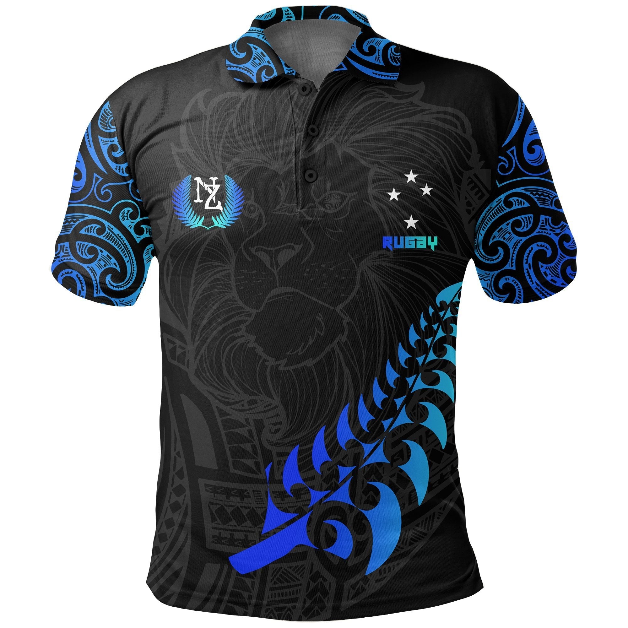 new-zealand-maori-rugby-lion-polo-shirt-customized