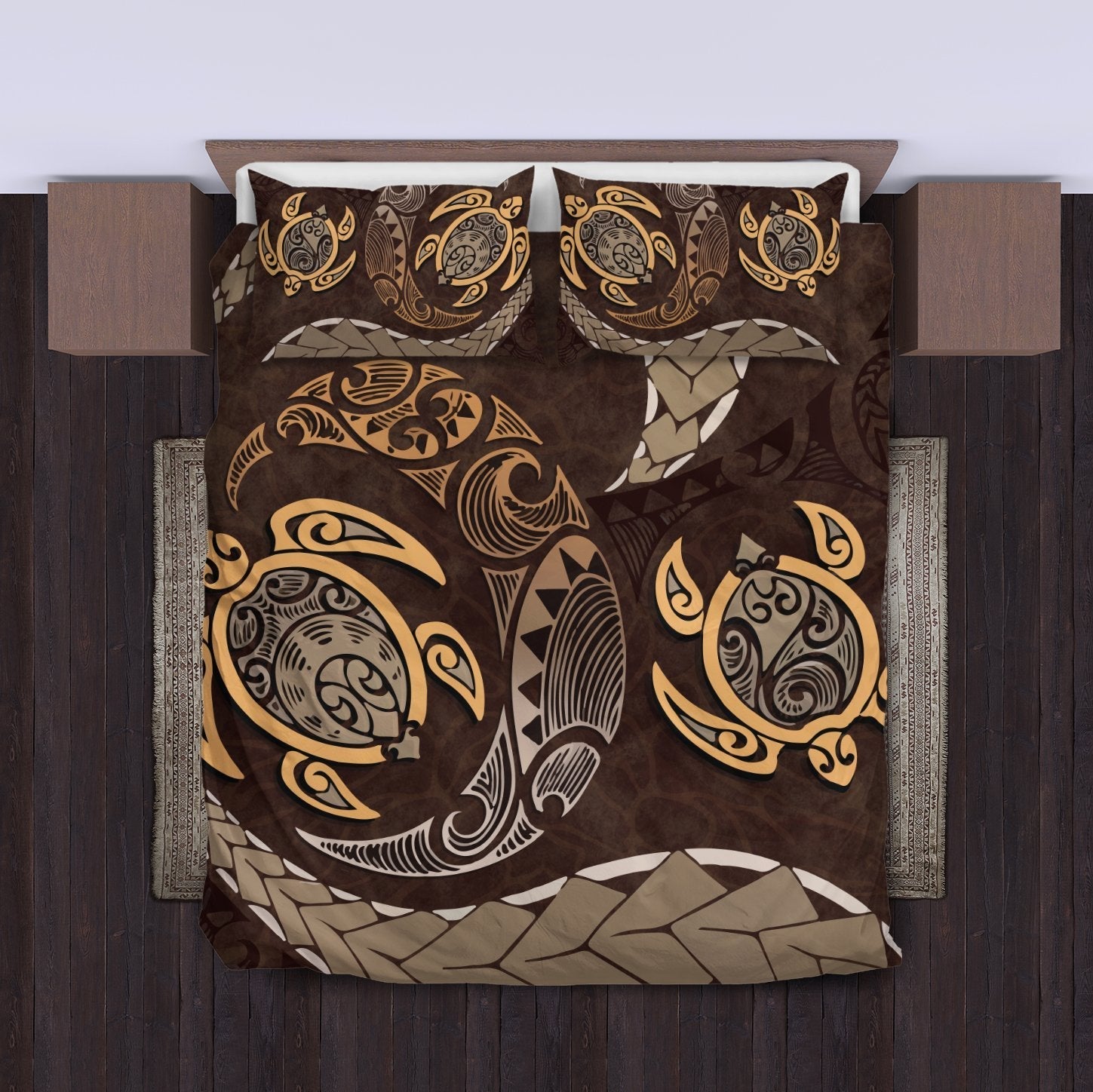maori-turtles-new-zealand-bedding-set-brown