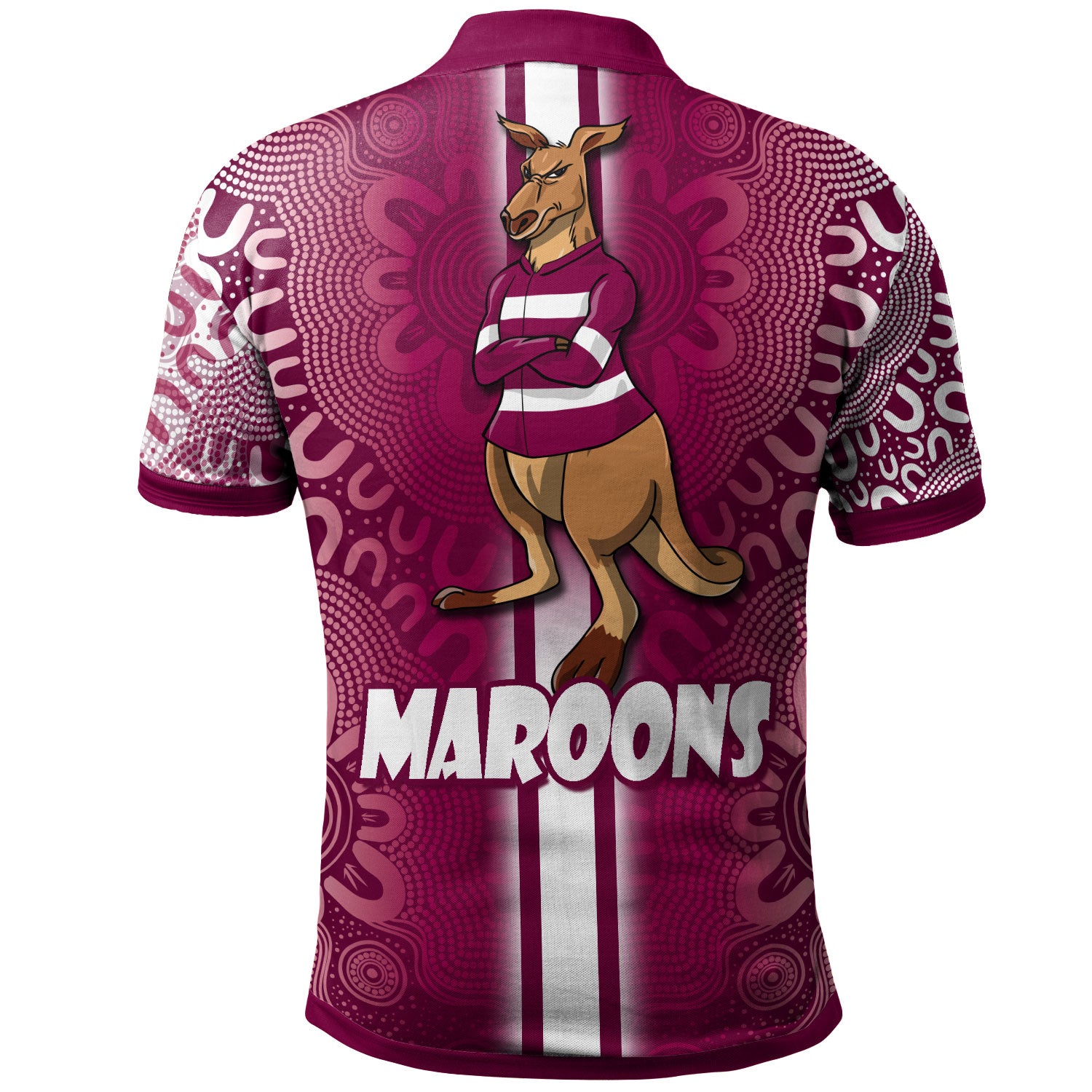 maroons-rugby-polo-shirt-custom-kangaroo-aboriginal-indigenous-sport-style-polo-shirt