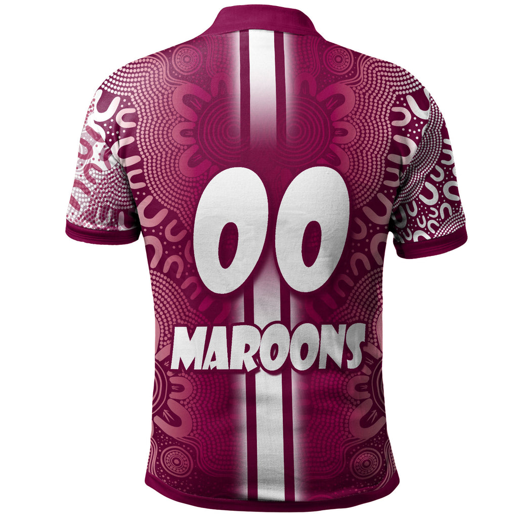 maroons-rugby-polo-shirt-custom-kangaroo-aboriginal-indigenous-sport-style-polo-shirt