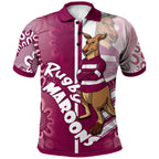 maroons-rugby-polo-shirt-custom-kangaroo-aboriginal-indigenous-sport-style-polo-shirt