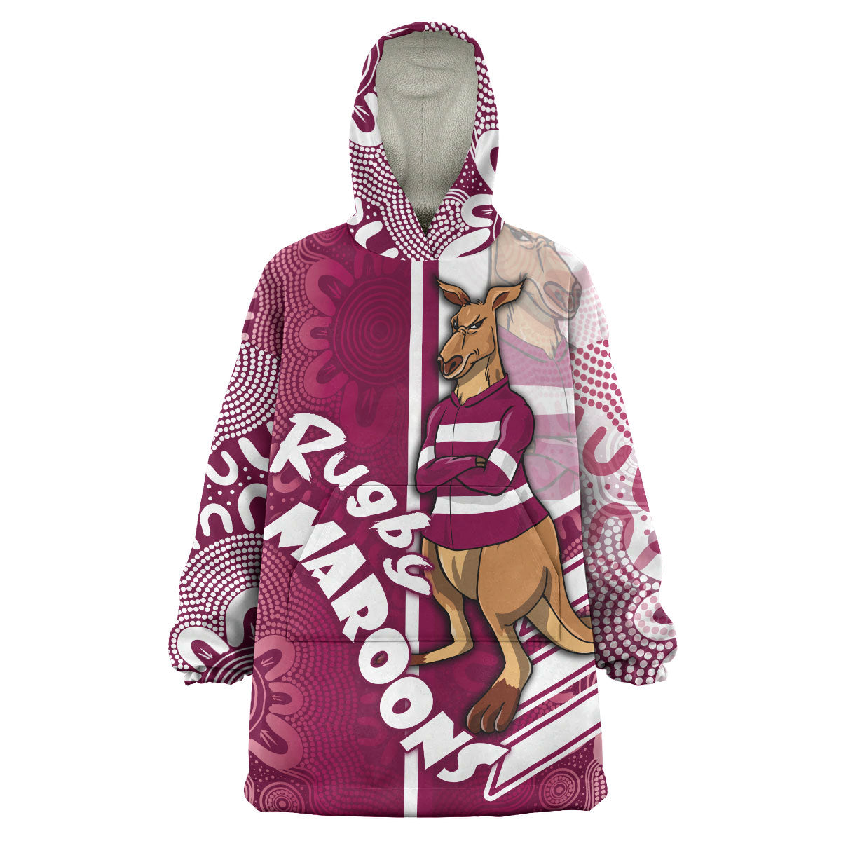 maroons-rugby-snug-hoodie-custom-kangaroo-aboriginal-indigenous-sport-style-oodie-blanket