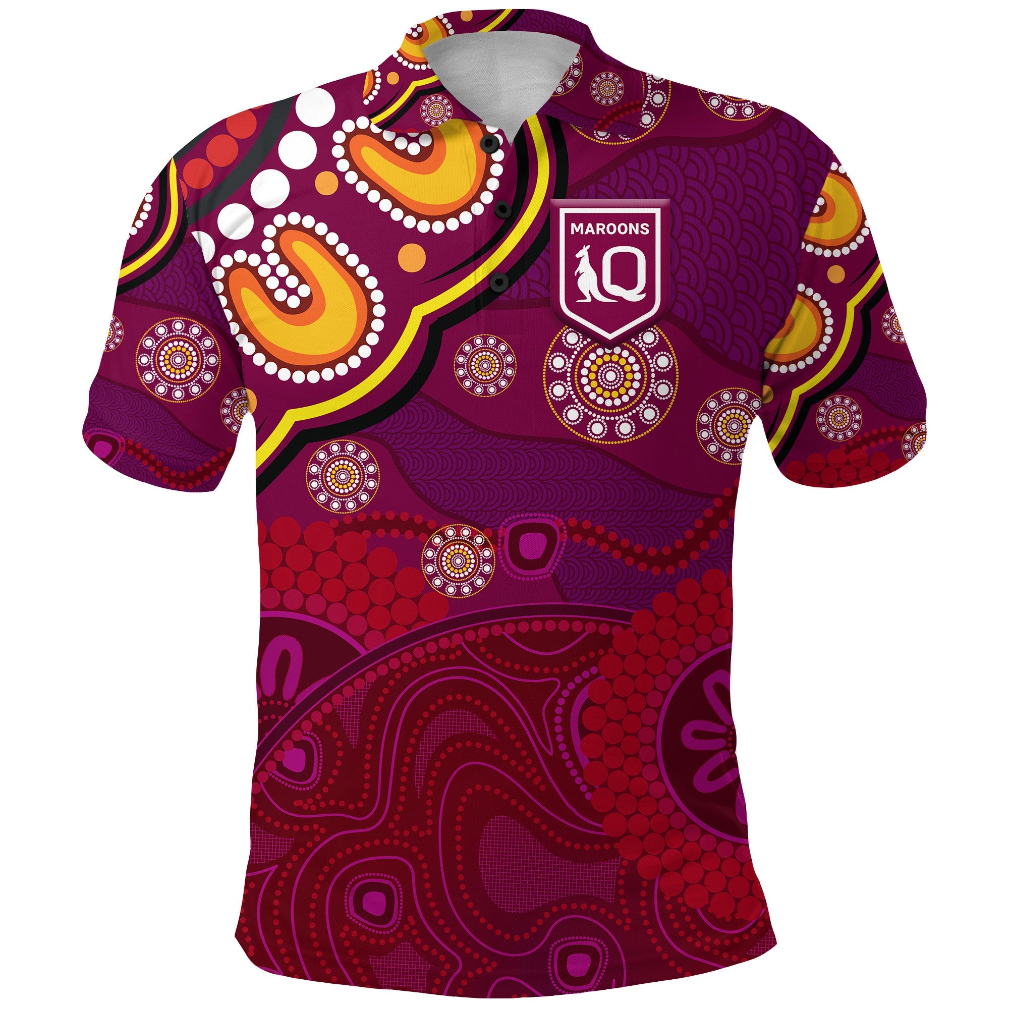 custom-personalised-queensland-maroons-aboriginal-polo-shirt-indigenous-vibes