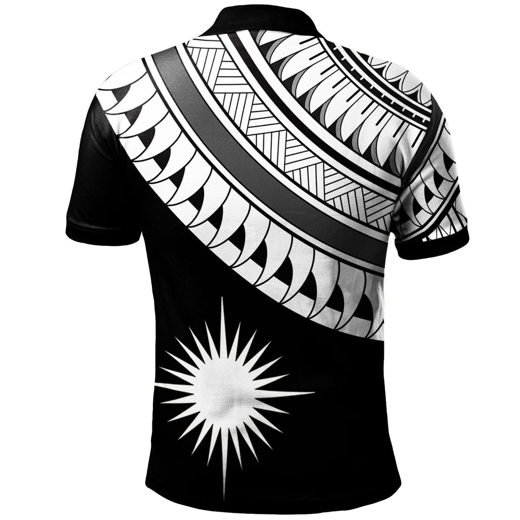 marshall-island-custom-personalised-polo-shirt-ginger-lei-pattern-white