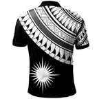 marshall-island-custom-personalised-polo-shirt-ginger-lei-pattern-white