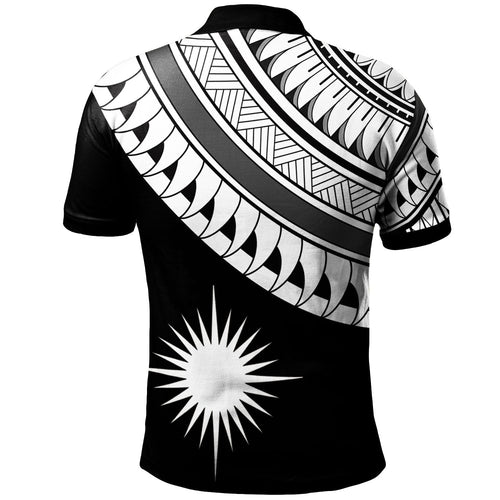 marshall-island-custom-personalised-polo-shirt-ginger-lei-pattern-white