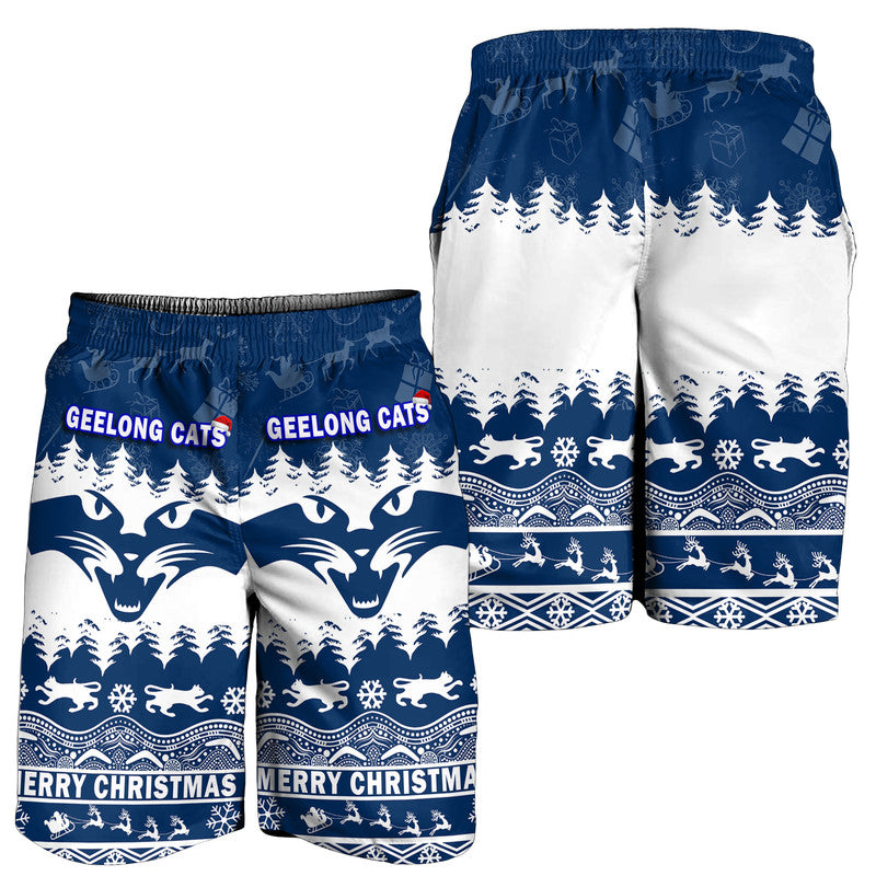 geelong-cats-unique-winter-season-men-shorts-cats-merry-christmas