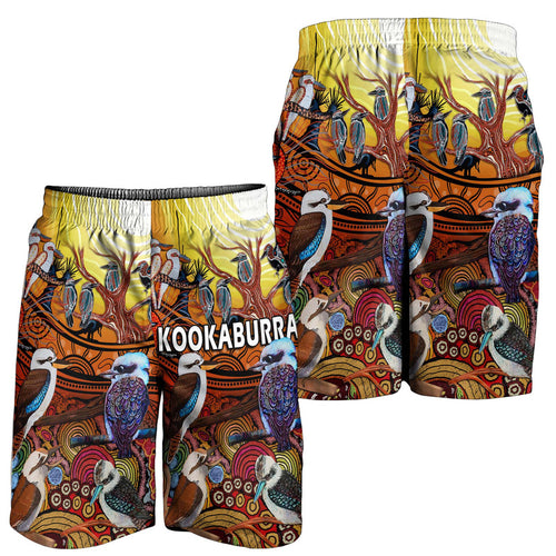 australia-kookaburra-dreaming-aboriginal-arty-style-men-short