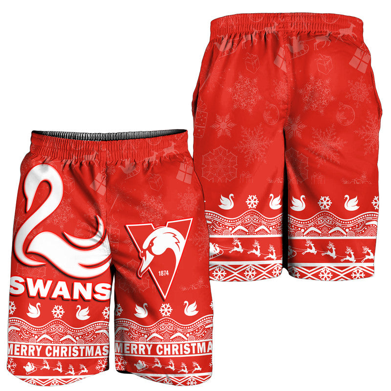 sydney-swans-unique-winter-season-men-shorts-swans-merry-christmas