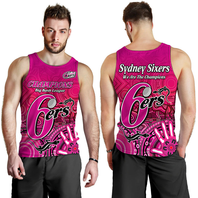sydney-sixers-champions-men-tank-top-lizard-indigenous-aboriginal
