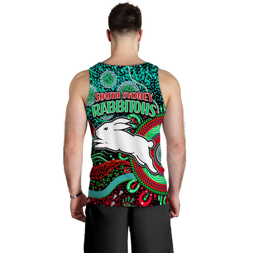 rabbitohs-rugby-men-tank-top-aboriginal-dots-verion