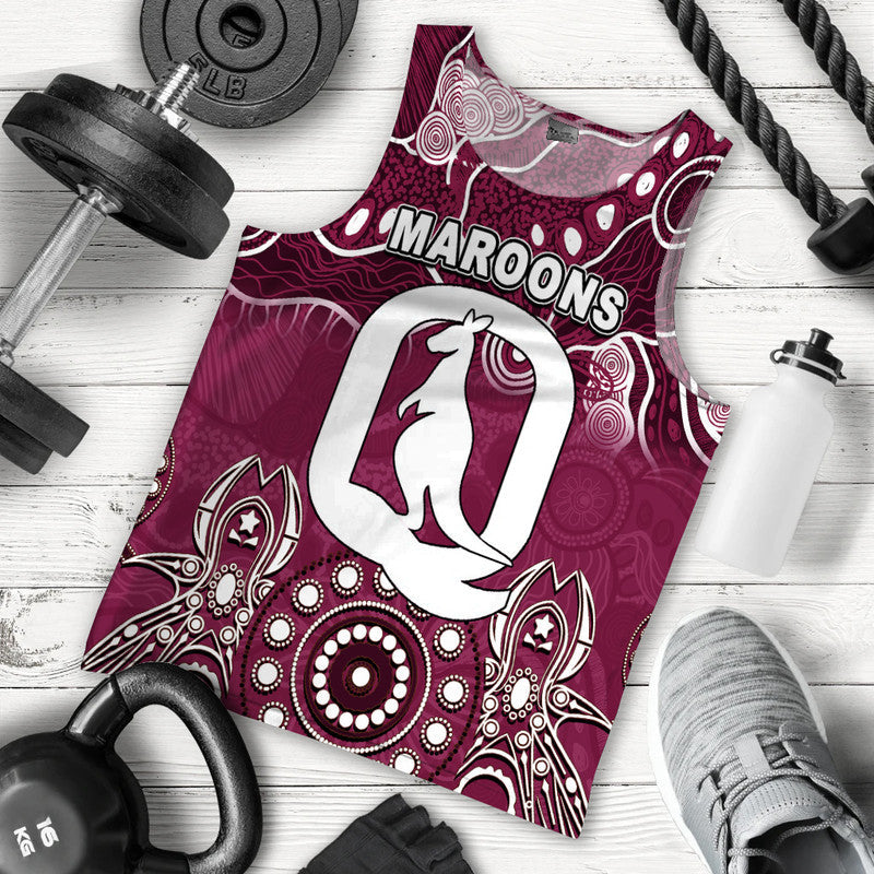 Queensland Maroons Men Tank Top  Aboriginal  LT6