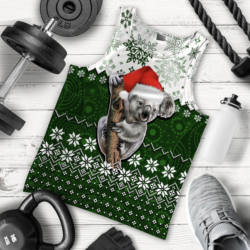 aboriginal-christmas-2022-koala-men-tank-top-green-style