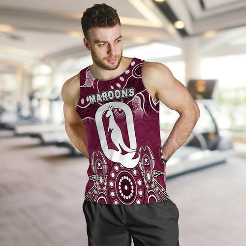 Queensland Maroons Men Tank Top  Aboriginal  LT6