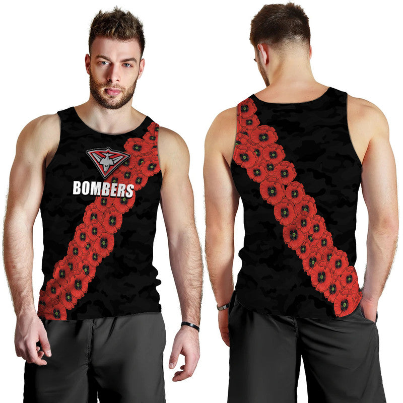 afl-bombers-men-tank-top-anzac-day-poppy-flowers-jersey