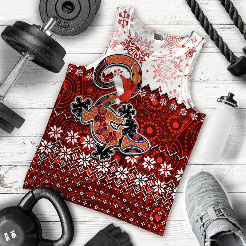 aboriginal-christmas-2022-lizard-men-tank-top-red-style