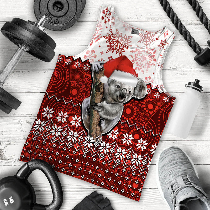 aboriginal-christmas-2022-koala-men-tank-top-red-style