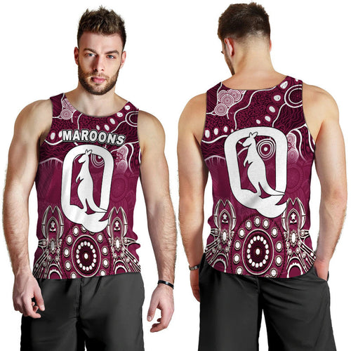 Queensland Maroons Men Tank Top  Aboriginal  LT6