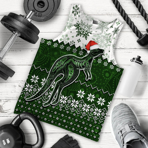 aboriginal-christmas-2022-kangaroo-men-tank-top-green-style