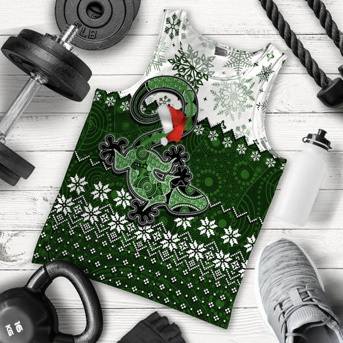 aboriginal-christmas-2022-lizard-men-tank-top-green-style