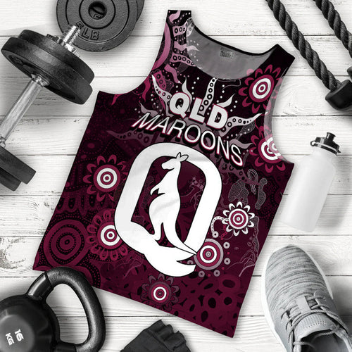 QLD Maroons Men Tank Top  Aboriginal  LT6