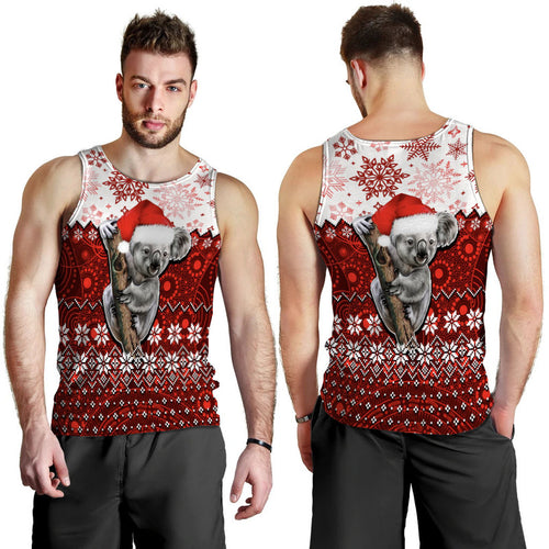aboriginal-christmas-2022-koala-men-tank-top-red-style