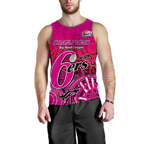 custom-personalised-sydney-sixers-champions-men-tank-top-lizard-indigenous-aboriginal
