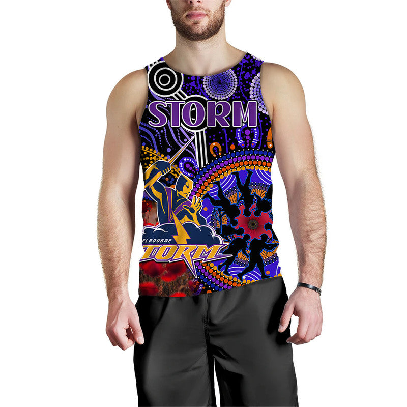 custom-personalised-storm-rugby-anzac-men-tank-top-aboriginal-military-and-poppy-flowers