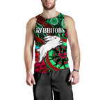 custom-personalised-rabbitohs-rugby-anzac-men-tank-top-aboriginal-military-and-poppy-flowers