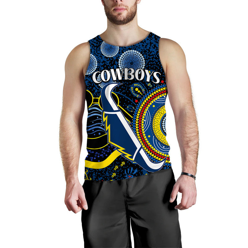 custom-personalised-cowboys-rugby-men-tank-top-aboriginal-dots-version