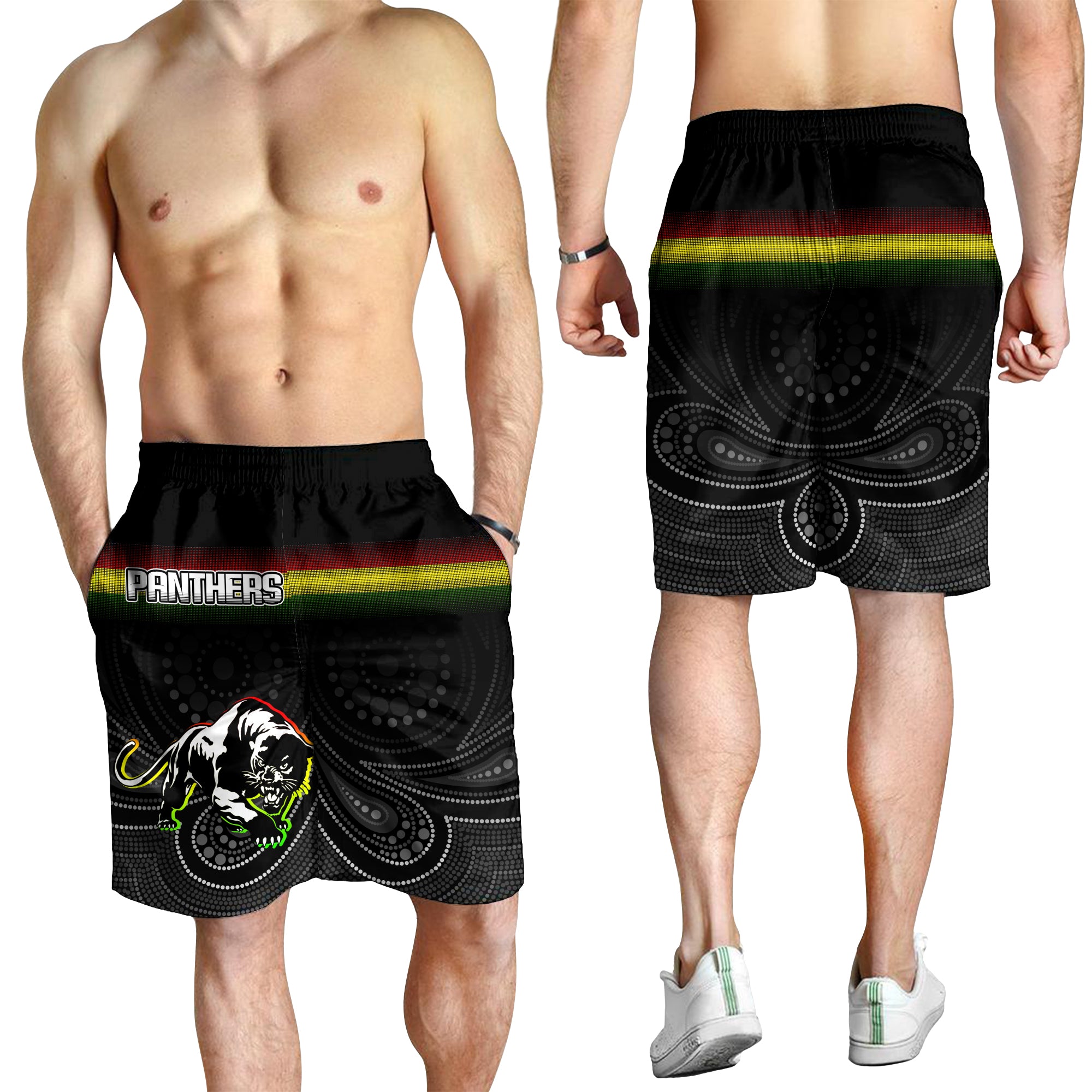 Black Panthers Rugby League Aboriginal Men Short - LT2